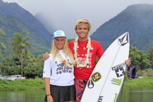 Stephanie Single (AUS) and William Aliotti (FRA) remportent leur 1ère ASP Pro Junior à Papara  © ASP/Will H-S