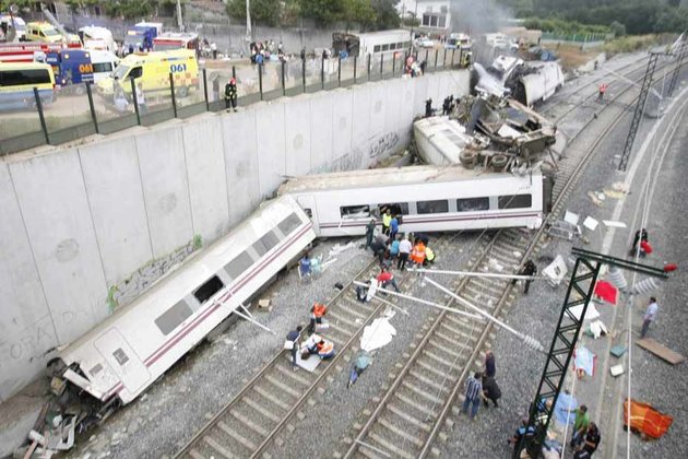 Un grave accident de train s'est produit mercredi soir en Espagne. © MAXPPP