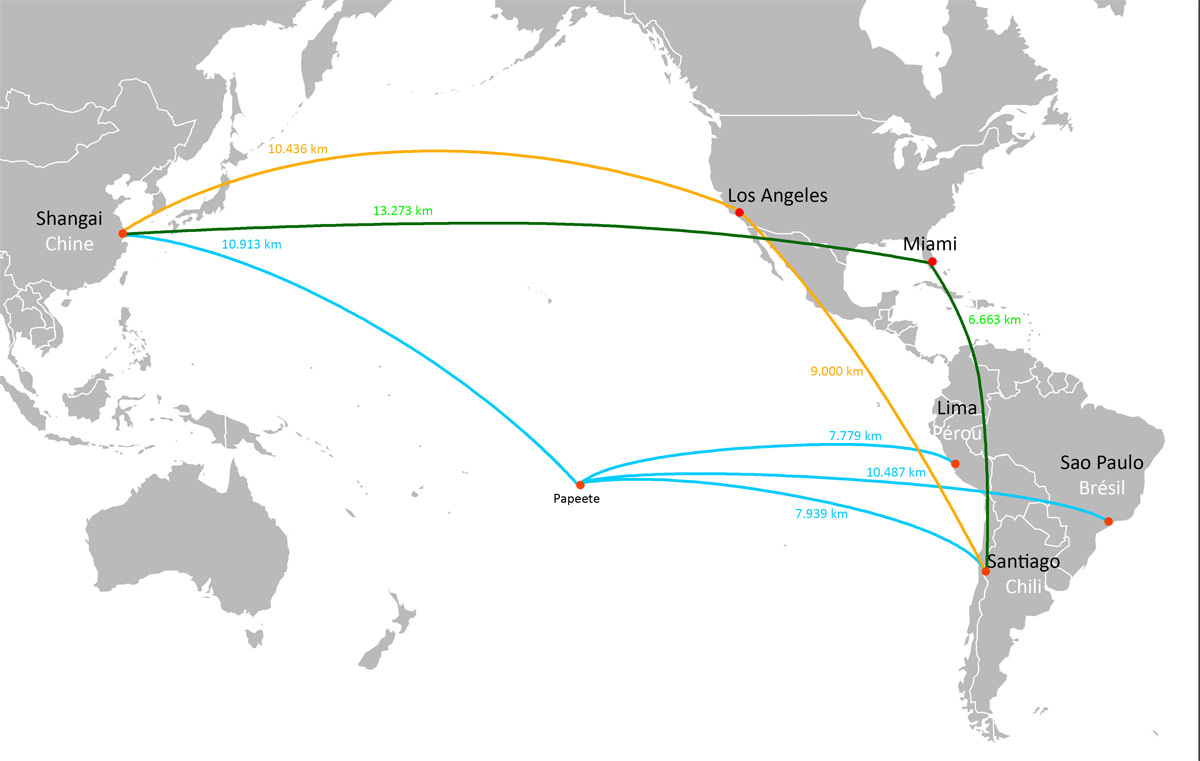 Tahiti, escale entre la Chine et l Amérique du Sud © DR