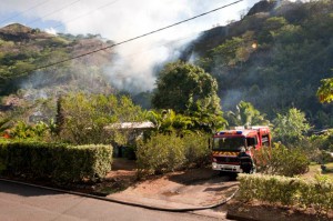 Incendie à Mahina © Cédric VALAX