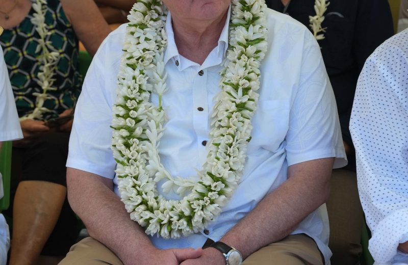 Neven Mimica member of the EC in charge of international cooperation and development in location at Moorea for the 17th OCT-EU forum