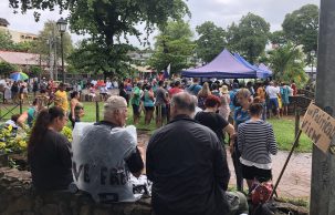 Manifestation contre vaccin et foncier