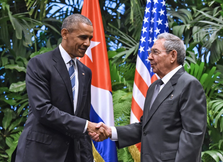 Le président américain Barack Obama et son homologue cubain Raul Castro à La Havane le 21 mars 2016. © AFP