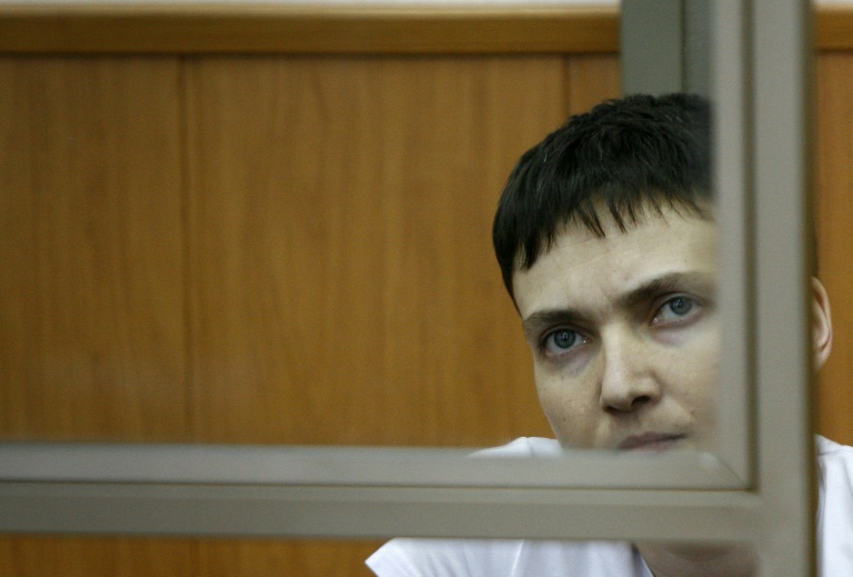 La pilote ukrainienne Nadiya Savchenko, lors de son procès le 9 mars 2016 à Donetsk. © AFP