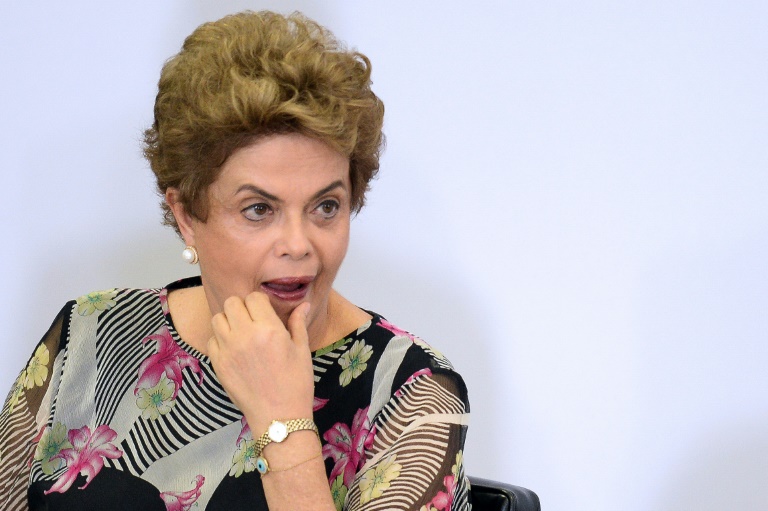 La présidente brésilienne Dilma Rousseff le 23 mars 2016 à Brasilia. © AFP