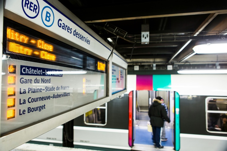 Quai du RER B à Chatelet-Les Halles à Paris, le 8 mars 2016. © AFP