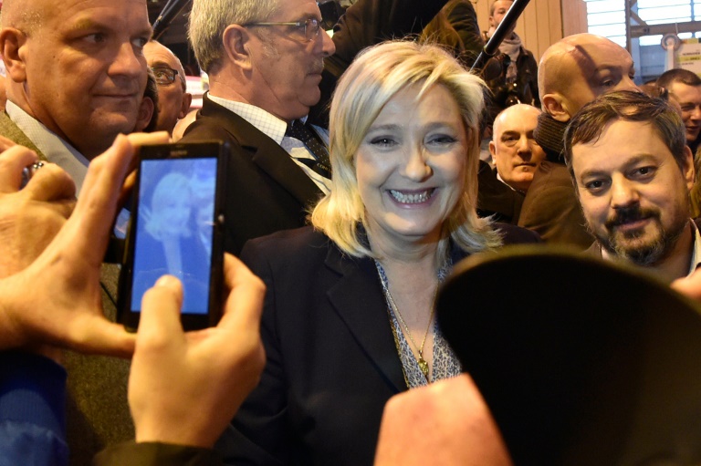 La présidente du FN Marine Le Pen à Paris, le 1er mars 2016. © AFP