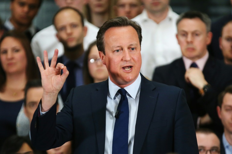 Le Premier ministre britannique David Cameron à Birmingham le 5 avril 2016. © AFP